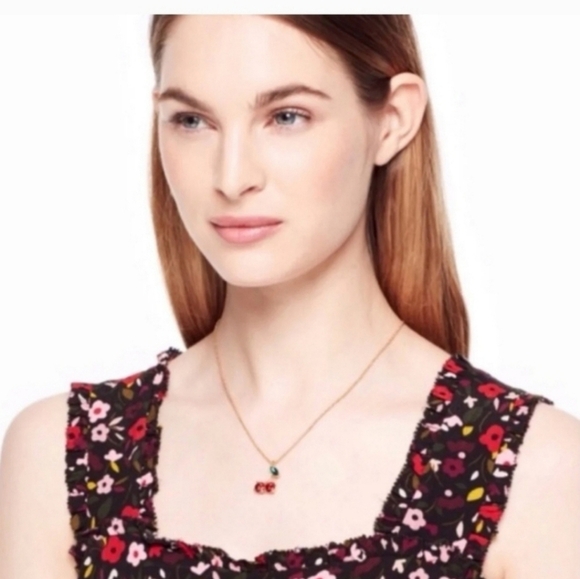 🔹️Kate Spade🔹️Ma Cherie Cherry Necklace and Earrings Jewelry Set (MSRP $146) - Picture 6 of 10